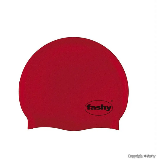Red Silicone Swim Cap Fashy - Fine Saratoga Ltd