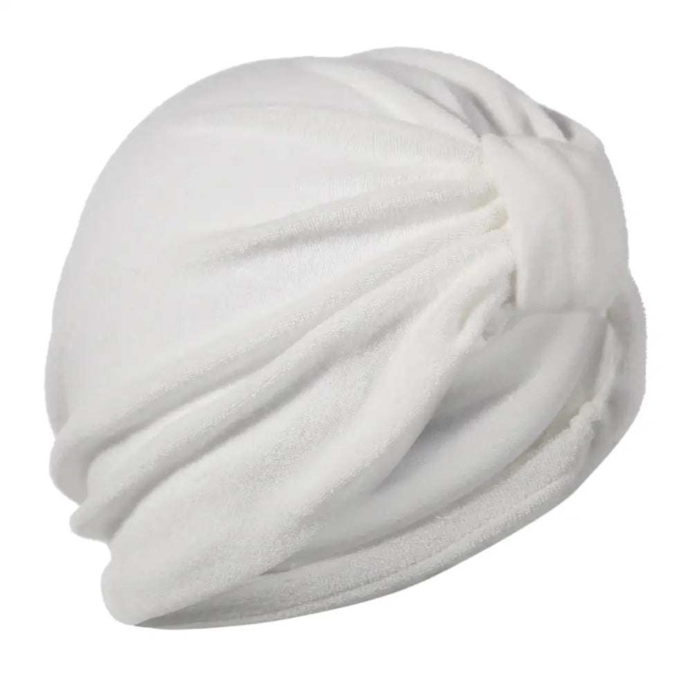 Towelling Cotton Hair Turban by Fashy 3821 White - Towelling Head Turban
