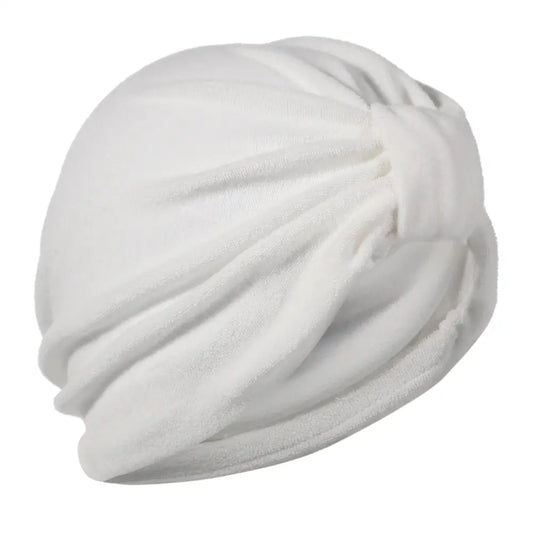 Towelling Cotton Hair Turban by Fashy 3821 White - Towelling Head Turban