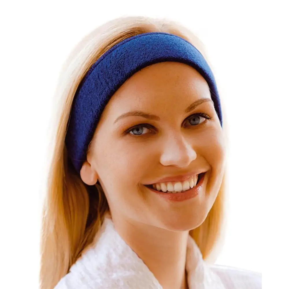 Towelling Make Up Band Fashy - Blue - Towelling Hair Bands