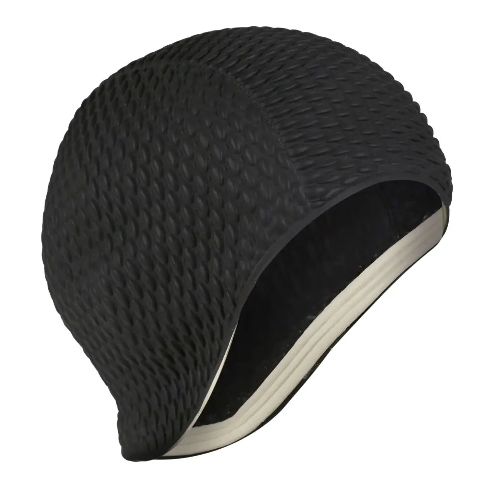 Bubble Swim Cap Black - Fine Saratoga Ltd