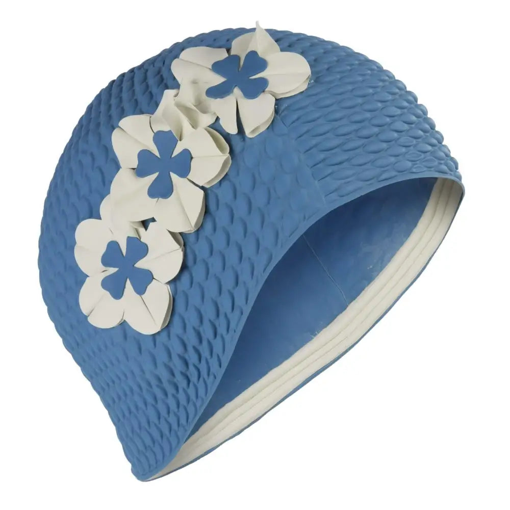 Blue Vintage Style Flower Swim Hat  by Fashy - Fine Saratoga UK