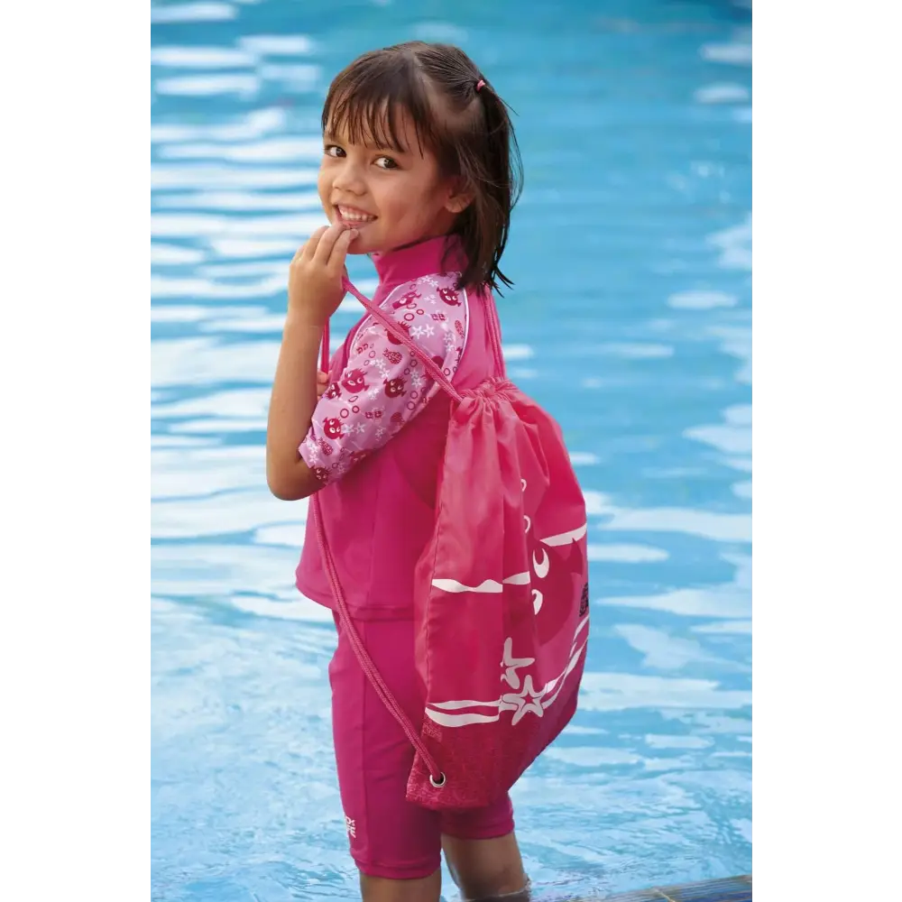 Childrens Drawstring Swimming Bag Pink - Fine Saratoga Ltd