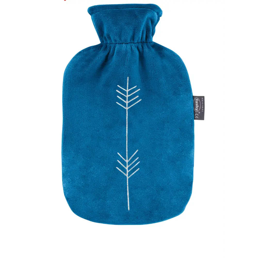 Fashy Hot Water Bottle With Removeable Cover Blue Teal - Hot Water Bottles