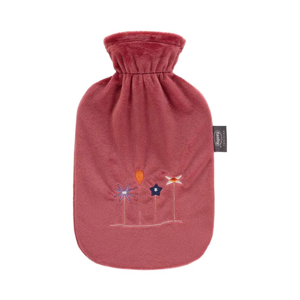 Fashy Hot Water Bottle With Removeable Cover Rose - Hot Water Bottles