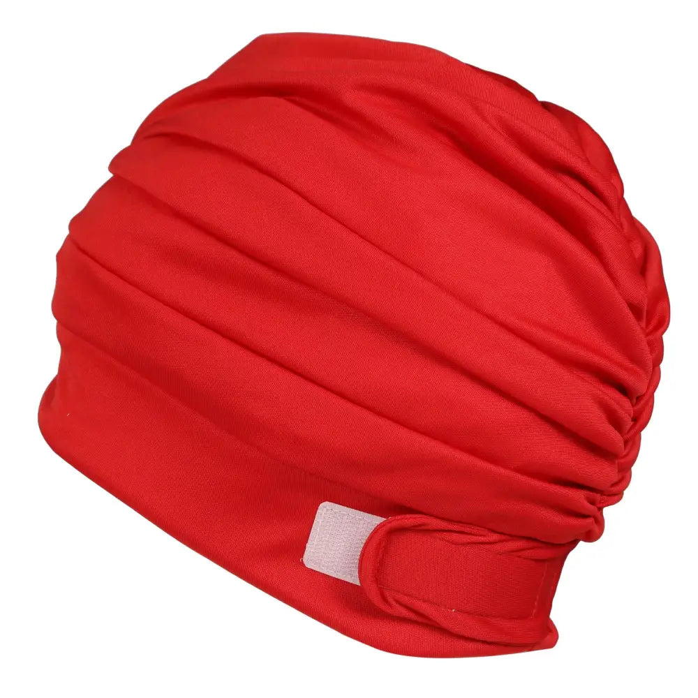 Fashy Red Swim Turban With Velcro Fastener For Women - Swimming Caps