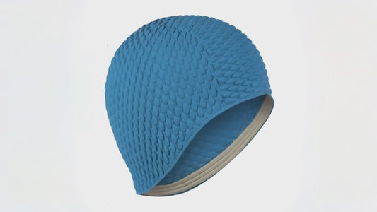 Rubber Bubble Swim Cap by Fashy Turquoise
