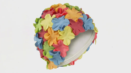 Vintage Style Flower Petal Swimming Hat For Women by Fashy