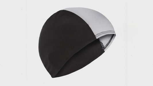 Childs Fabric Swim Cap - Black & White