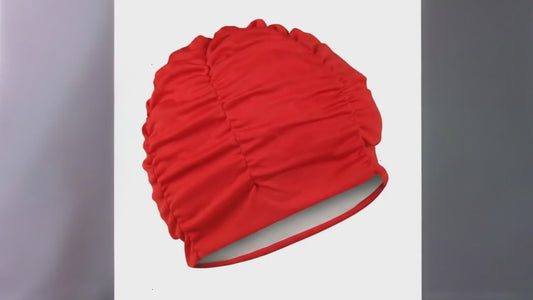 Red Turban Style Swimming Hat by Fashy