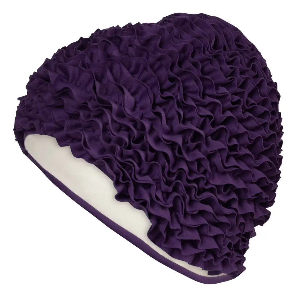 Purple Frilly Swim Cap For Women by Fashy - Fine Saratoga UK