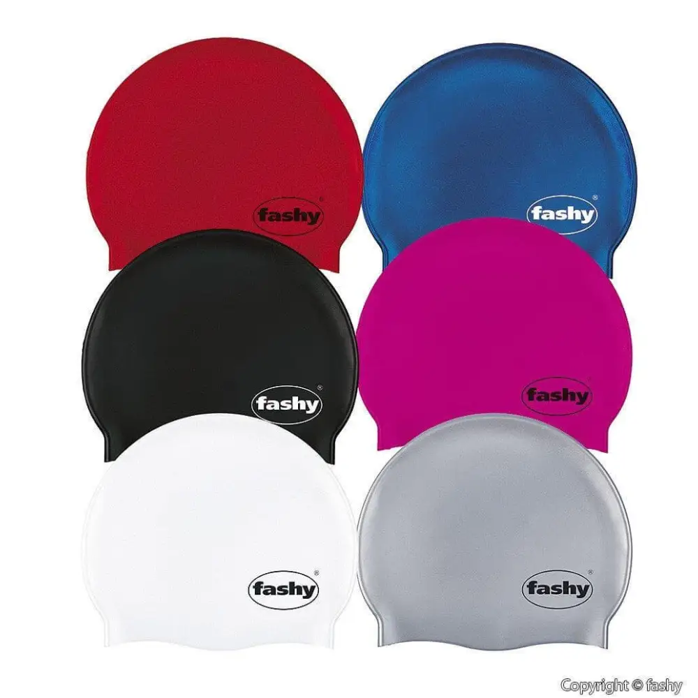 Red Silicone Swim Cap Fashy - Fine Saratoga Ltd