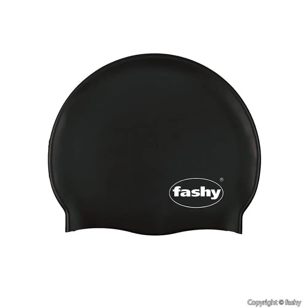 Silicone Swim Cap Fashy Black - Fine Saratoga Ltd