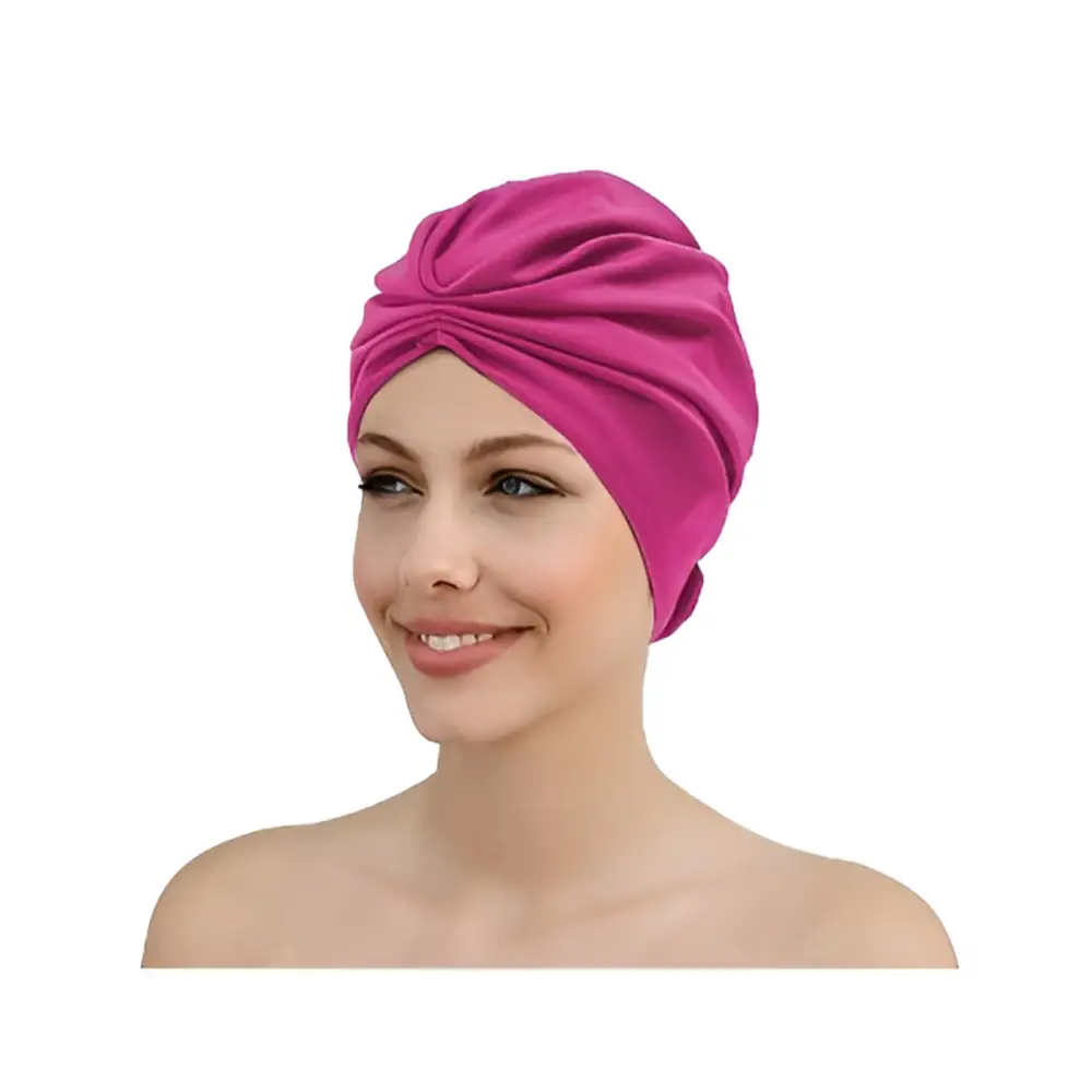 Swim Turban by Fashy Black With Velcro Fastener 3471 - Pink - Swimming Hats