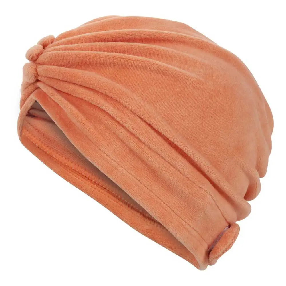 Towelling Cotton Hair Turban by Fashy 3824 Apricot - Towelling Head Turban